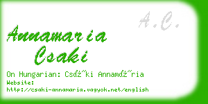 annamaria csaki business card